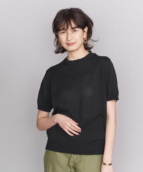 THIBAULT VAN DER STRAETE（ティボー・ヴァン・ダル・ストラット）の「＜THIBAULT VAN DER STRAETE＞コットンニットショートスリーブプルオーバー ◆（ニット/セーター・レディース・オレンジ/ベージュ/ブラック・SMALL）」の16枚目の写真