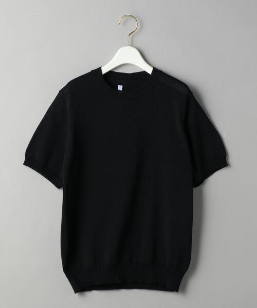 THIBAULT VAN DER STRAETE（ティボー・ヴァン・ダル・ストラット）の「＜THIBAULT VAN DER STRAETE＞コットンニットショートスリーブプルオーバー ◆（ニット/セーター・レディース・オレンジ/ベージュ/ブラック・SMALL）」の9枚目の写真