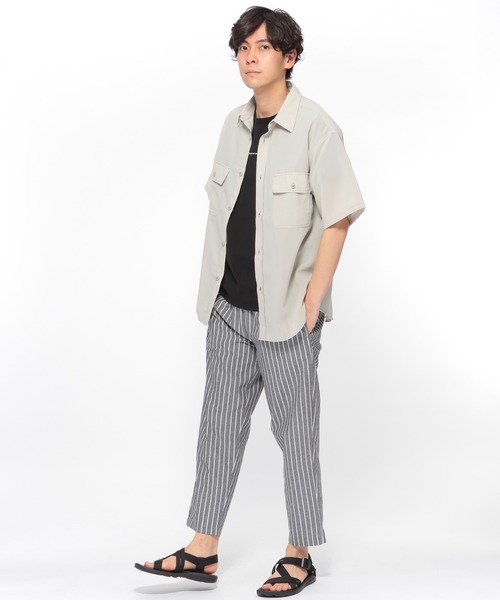 LAKOLE（ラコレ）の「ドライタッチCPOシャツ / LAKOLE（シャツ/ブラウス・メンズ・その他8/ベージュ/ブラック/アイボリー・LARGE/MEDIUM）」の8枚目の写真