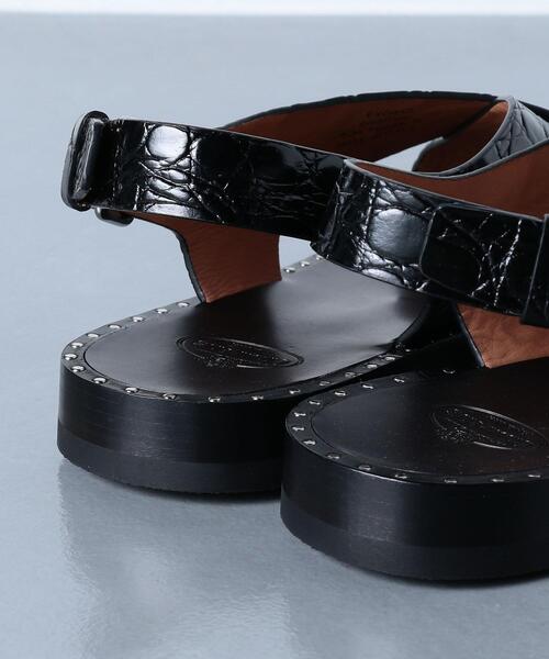 church's チャーチ レザークロスサンダル クロコスタンプ church's チャーチ レザークロスサンダル クロコスタンプ