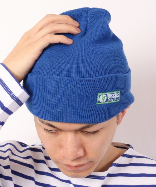 DISCUS（ディスカス）の「【DISCUS】ワンポイント ニットキャップ（ニットキャップ/ビーニー・メンズ・ブラック/レッド/ロイヤルブルー/ネイビー/グレー・FREE）」の5枚目の写真