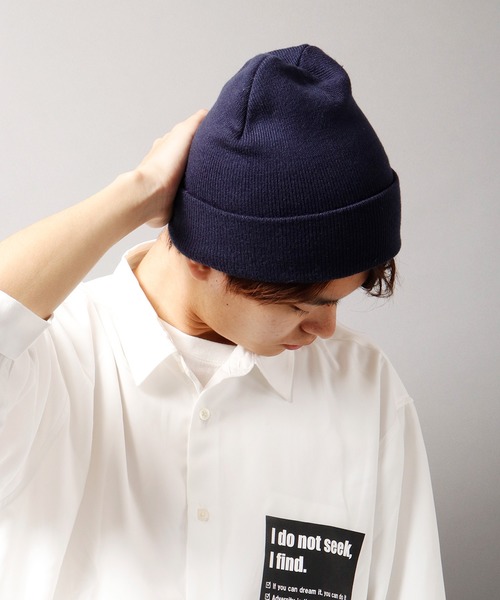 DISCUS（ディスカス）の「【DISCUS】ワンポイント ニットキャップ（ニットキャップ/ビーニー・メンズ・ブラック/レッド/ロイヤルブルー/ネイビー/グレー・FREE）」の6枚目の写真