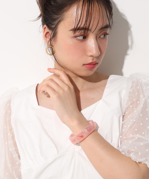 one after another NICE CLAUP（ワンアフターアナザーナイスクラップ）の「袖オーガンジ―ドッキングブラウス（シャツ/ブラウス・レディース・ブラック/オフホワイト/チェック・FREE）」の22枚目の写真