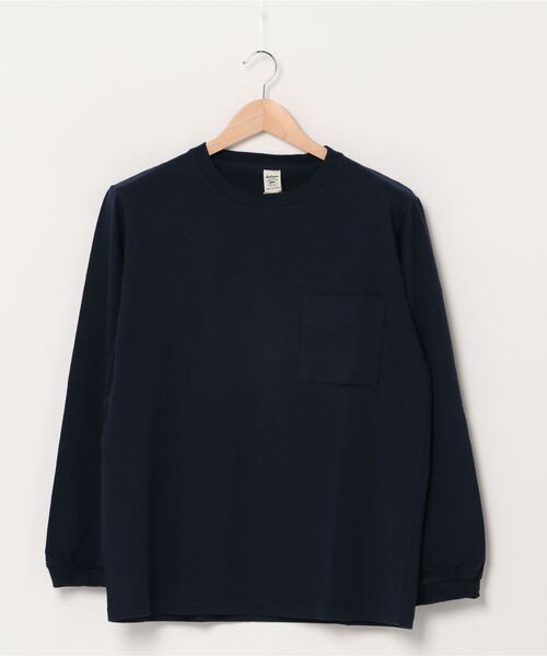 Jackman（ジャックマン）の「USA Cotton L/S Pocket T-Shirt（Tシャツ/カットソー・メンズ・ホワイト/ネイビー/ライトオリーブ/スミクロ/ブラック/ホワイト×グレー/キナリ/ローズ/コーラル/ライトブルーグレー/ネイビー系/ブラウン系その他/オフホワイト/ダークカーキ/サンドグレー/サックスブルー・SMALL/MEDIUM/LARGE/X-LARGE）」の12枚目の写真