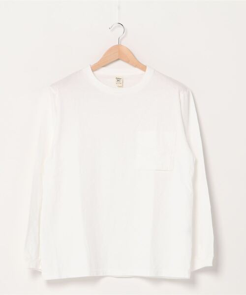 Jackman（ジャックマン）の「USA Cotton L/S Pocket T-Shirt（Tシャツ/カットソー・メンズ・ホワイト/ネイビー/ライトオリーブ/スミクロ/ブラック/ホワイト×グレー/キナリ/ローズ/コーラル/ライトブルーグレー/ネイビー系/ブラウン系その他/オフホワイト/ダークカーキ/サンドグレー/サックスブルー・SMALL/MEDIUM/LARGE/X-LARGE）」の2枚目の写真