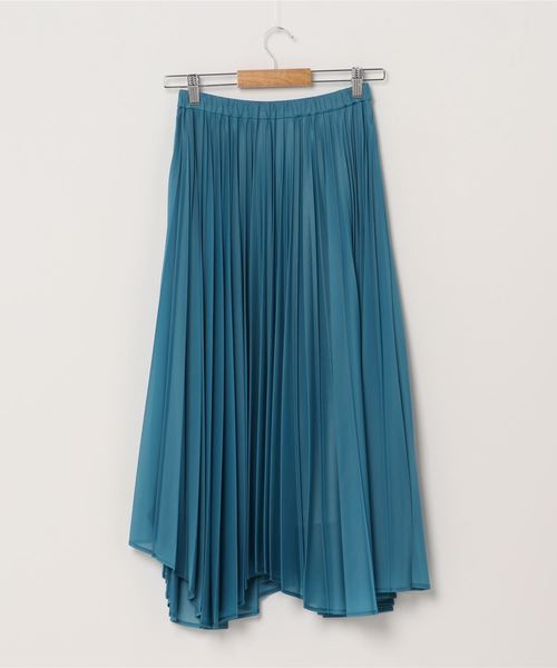 NARACAMICIE(ナラカミーチェ)の「トリコットジグザグヘムプリーツスカート(スカート・レディース・カーキ/キャメル/ブルー・MEDIUM)」の16枚目の写真