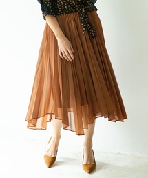 NARACAMICIE | トリコットジグザグヘムプリーツスカート(スカート)