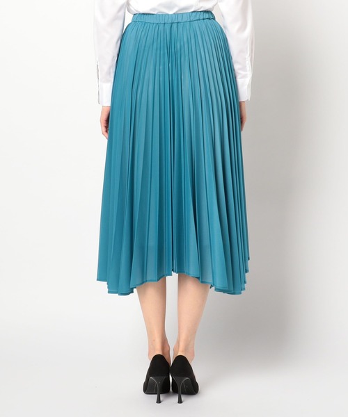 NARACAMICIE(ナラカミーチェ)の「トリコットジグザグヘムプリーツスカート(スカート・レディース・カーキ/キャメル/ブルー・MEDIUM)」の8枚目の写真