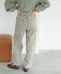 RAY CASSIN | バックレースアップカラー加工パンツ(その他パンツ)