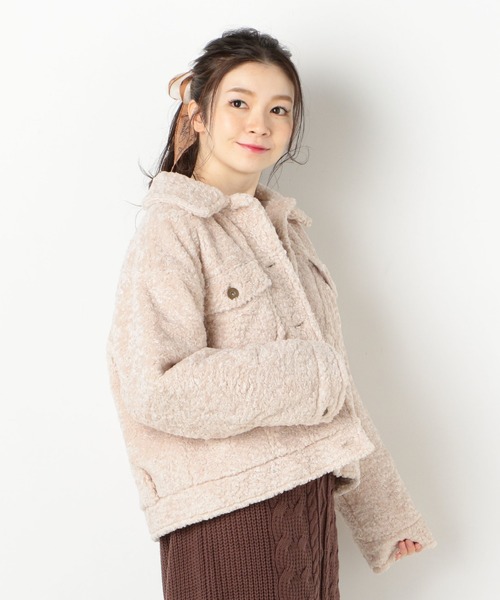 archives（アルシーヴ）の「ボア中綿キルトGジャン（その他アウター・レディース・アイボリー/ブラウン/ピンク系その他・MEDIUM）」の2枚目の写真