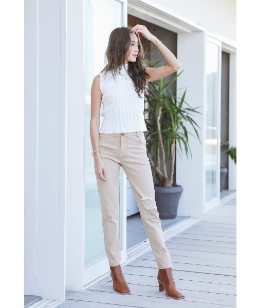 ALEXIA STAM（アリシアスタン）の「Arrow Pocket Skinny Pants/アローポケットスキニーパンツ（デニムパンツ・レディース・ブラック/ブラウン/ベージュ・XS/S/M）」の16枚目の写真