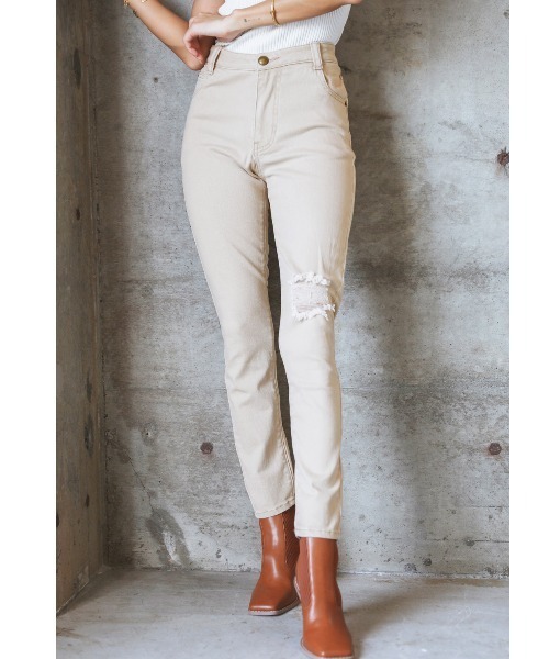 ALEXIA STAM（アリシアスタン）の「Arrow Pocket Skinny Pants/アローポケットスキニーパンツ（デニムパンツ・レディース・ブラック/ブラウン/ベージュ・XS/S/M）」の12枚目の写真