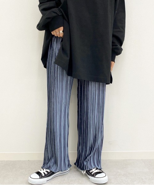 apres jour(アプレジュール)の「ベロアプリーツパンツ【ZOZOTOWN限定アイテム】(その他パンツ・レディース・ブラック/ダークブラウン/ベージュ/ミント/ダークブルー/ピンクベージュ・SMALL/MEDIUM/X-SMALL)」の6枚目の写真