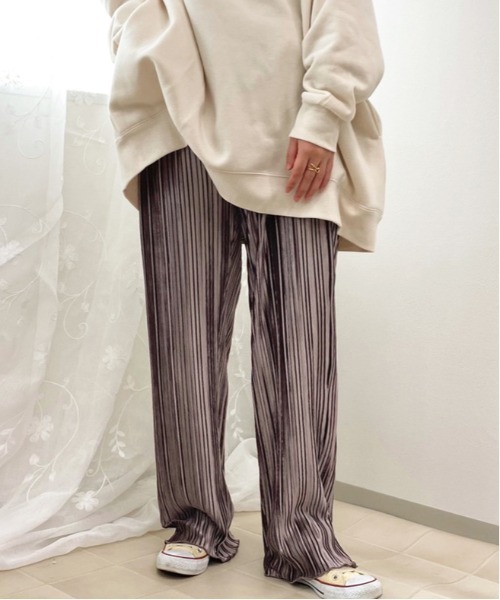 セール】ベロアプリーツパンツ【ZOZOTOWN限定アイテム】（その他パンツ
