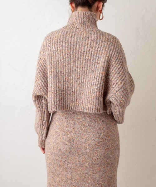 natural couture（ナチュラルクチュール）の「MIXヤーンほっこりプルオーバー（ニット/セーター・レディース・ブラウン/ピンク/ブルー・FREE）」の5枚目の写真