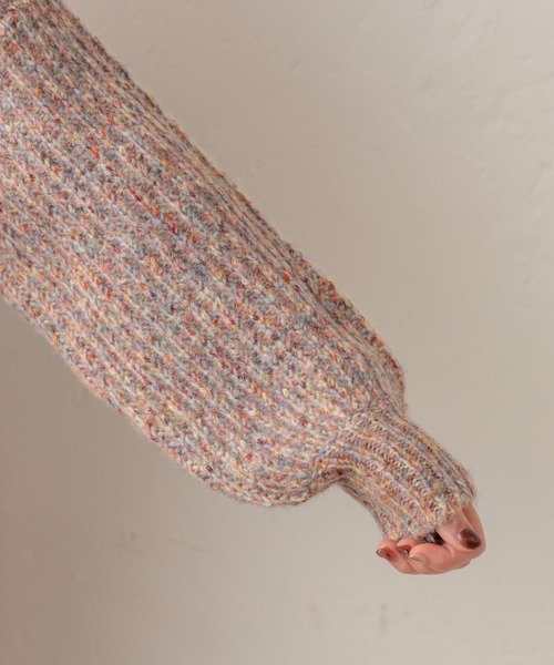 natural couture（ナチュラルクチュール）の「MIXヤーンほっこりプルオーバー（ニット/セーター・レディース・ブラウン/ピンク/ブルー・FREE）」の18枚目の写真