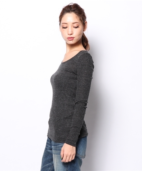 goa（ゴア）の「AWﾃﾚｺ ｸﾙｰﾈｯｸ ﾌﾟﾙｵｰﾊﾞｰ（Tシャツ/カットソー・レディース・オレンジ/グレー/チャコールグレー/ベージュ/カーキオリーブ/キャメル・FREE）」の9枚目の写真