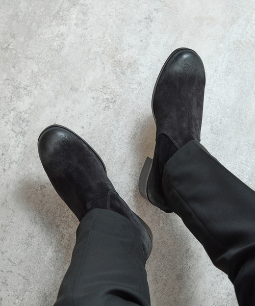 PADRONE パドローネ / BL BACK ZIP BOOTS バックジップレザーヒール