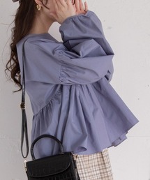 Mysa&Liina | ペプラムコットンブラウス(シャツ/ブラウス)