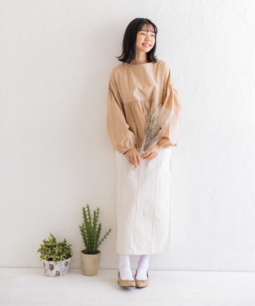 Mysa&Liina（ミーサリーナ）の「ペプラムコットンブラウス（シャツ/ブラウス・レディース・ブラック/ベージュ/オフホワイト/ブルー・M）」の5枚目の写真