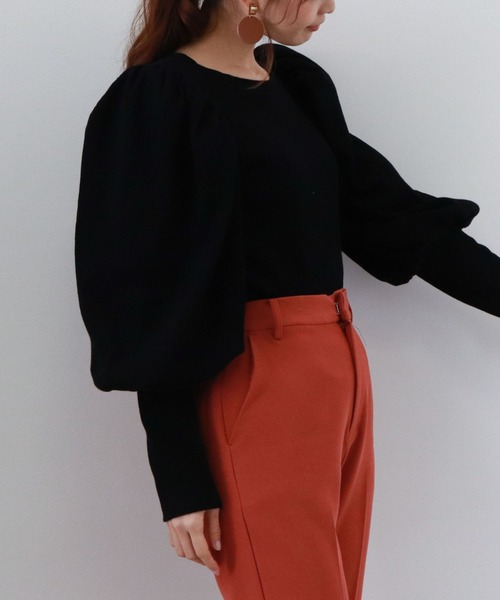 archives(アルシーヴ)の「パワショルTOPS(Tシャツ/カットソー・レディース・アイボリー/ブラック/オフホワイト/グレイッシュベージュ・MEDIUM)」の9枚目の写真