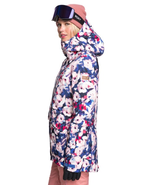 ROXY(ロキシー)の「GORE-TEX GLADE PRINT/ロキシー ジャケット アウター スキー スノーボード ゴアテックス スノボ(マウンテンパーカー・レディース・ブルー・MEDIUM/SMALL/X-SMALL/LARGE)」の3枚目の写真
