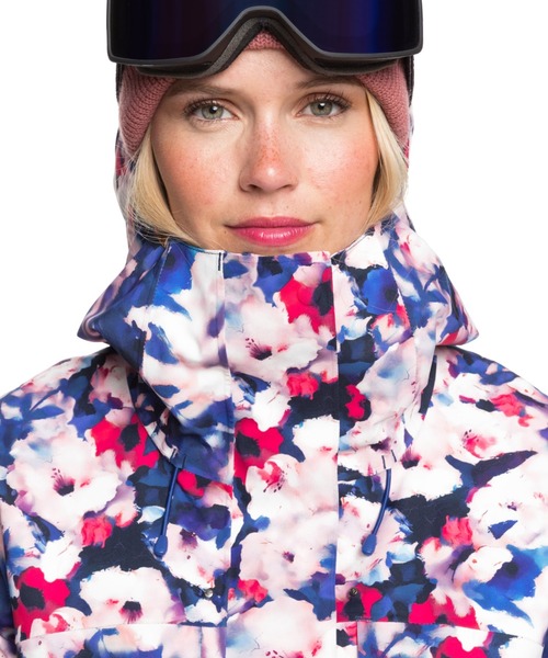 ROXY(ロキシー)の「GORE-TEX GLADE PRINT/ロキシー ジャケット アウター スキー スノーボード ゴアテックス スノボ(マウンテンパーカー・レディース・ブルー・MEDIUM/SMALL/X-SMALL/LARGE)」の4枚目の写真