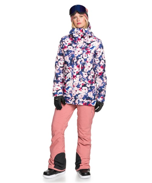 ROXY(ロキシー)の「GORE-TEX GLADE PRINT/ロキシー ジャケット アウター スキー スノーボード ゴアテックス スノボ(マウンテンパーカー・レディース・ブルー・MEDIUM/SMALL/X-SMALL/LARGE)」の8枚目の写真