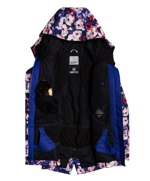 ROXY(ロキシー)の「GORE-TEX GLADE PRINT/ロキシー ジャケット アウター スキー スノーボード ゴアテックス スノボ(マウンテンパーカー・レディース・ブルー・MEDIUM/SMALL/X-SMALL/LARGE)」の11枚目の写真