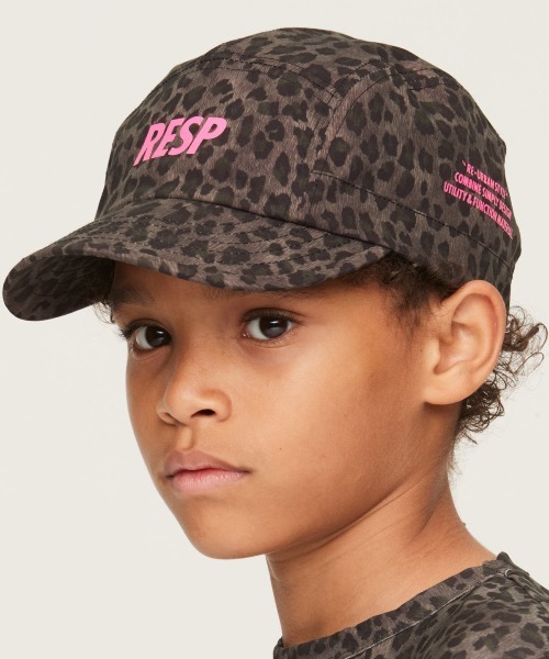 RE/SP(アールイーエスピー)の「RE/SP Leopard Jet cap / アールイーエスピー レオパード ジェットキャップ(キャップ・キッズ・カーキ/ブラック・FREE)」の1枚目の写真