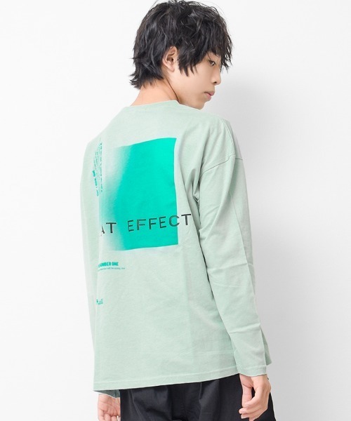 RAT EFFECT(ラットエフェクト)の「グラデーションプリントロングTシャツ(Tシャツ/カットソー・キッズ・ブラック/オフホワイト/ベージュ/グリーン/ライトグレー・130/150/160/140/120/170)」の5枚目の写真