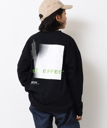グラデーションプリントロングTシャツ