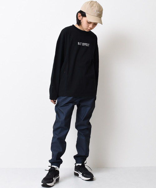RAT EFFECT(ラットエフェクト)の「グラデーションプリントロングTシャツ(Tシャツ/カットソー・キッズ・ブラック/オフホワイト/ベージュ/グリーン/ライトグレー・130/150/160/140/120/170)」の8枚目の写真