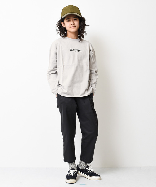 RAT EFFECT(ラットエフェクト)の「グラデーションプリントロングTシャツ(Tシャツ/カットソー・キッズ・ブラック/オフホワイト/ベージュ/グリーン/ライトグレー・130/150/160/140/120/170)」の6枚目の写真
