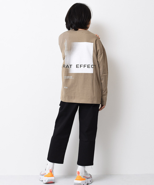 RAT EFFECT(ラットエフェクト)の「グラデーションプリントロングTシャツ(Tシャツ/カットソー・キッズ・ブラック/オフホワイト/ベージュ/グリーン/ライトグレー・130/150/160/140/120/170)」の12枚目の写真