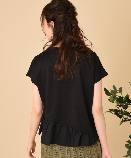 INTERPLANET（インタープラネット）の「【ＷＥＢ限定】ＣＳ裾異素材切替プルオーバー（Tシャツ/カットソー・レディース・ベージュ/オフホワイト/ブラック・FREE）」の19枚目の写真