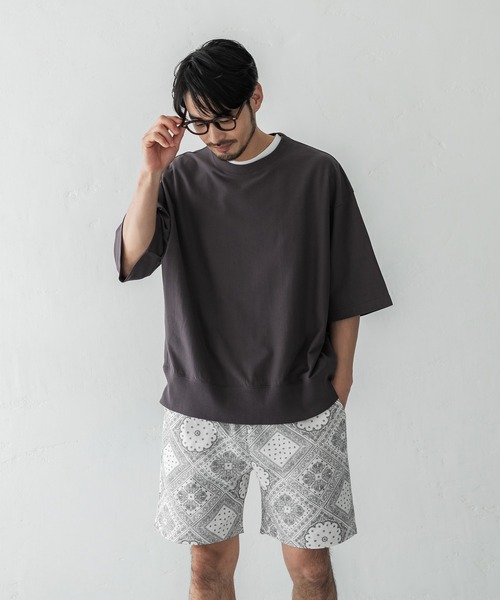 coca（coca）（コカ）の「バンダナプリントツイルハーフパンツ（その他パンツ・メンズ・ホワイト/カーキ/ブラック・M/L）」の6枚目の写真