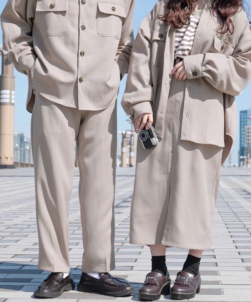 PairPair（ペアペア）の「ツイルワイドパンツ(セットアップ/リンクアイテム)（その他パンツ・メンズ・アイボリー/グレイッシュベージュ・FREE）」の12枚目の写真