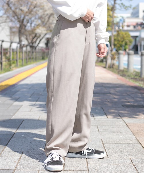 PairPair（ペアペア）の「ツイルワイドパンツ(セットアップ/リンクアイテム)（その他パンツ・メンズ・アイボリー/グレイッシュベージュ・FREE）」の7枚目の写真