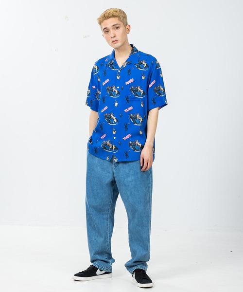 XLARGE（エクストララージ）の「S/S BURN DOWN PATTERN SHIRT（シャツ/ブラウス・メンズ・ホワイト/ブルー・S/M/L/XL）」の12枚目の写真
