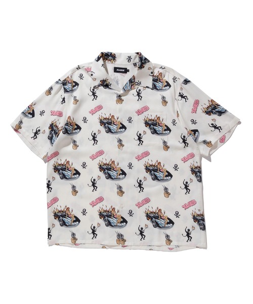 XLARGE（エクストララージ）の「S/S BURN DOWN PATTERN SHIRT（シャツ/ブラウス・メンズ・ホワイト/ブルー・S/M/L/XL）」の15枚目の写真