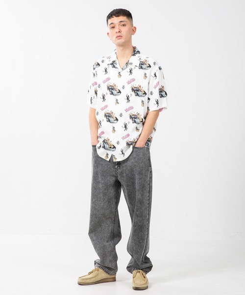 XLARGE（エクストララージ）の「S/S BURN DOWN PATTERN SHIRT（シャツ/ブラウス・メンズ・ホワイト/ブルー・S/M/L/XL）」の13枚目の写真