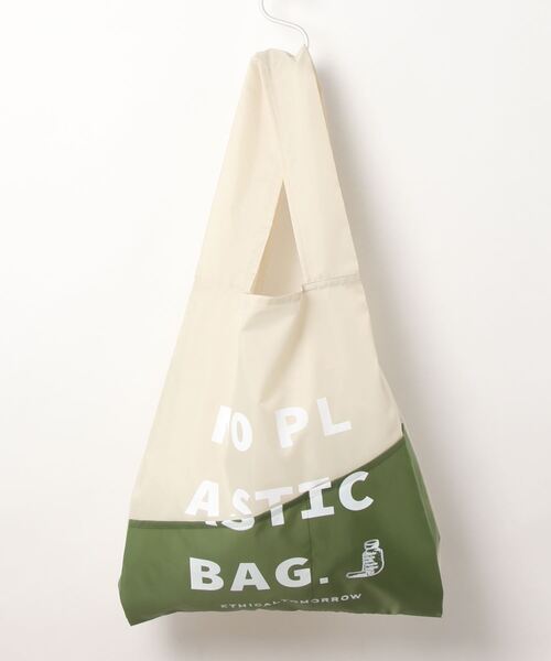 CASA FLINE（カーサフライン）の「【ETHICALTOMORROW】再生PETのBAGでNO PLASTICを叫ぶBAG（エコバッグ/サブバッグ・レディース・ホワイト/チャコールグレー/ライトグレー/ブラック/ネイビー/グレー/レッド/カーキ/オレンジ/ライトブルー/ブルー/ベージュ・FREE）」の7枚目の写真