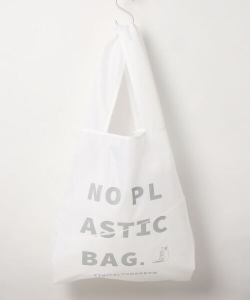CASA FLINE（カーサフライン）の「【ETHICALTOMORROW】再生PETのBAGでNO PLASTICを叫ぶBAG（エコバッグ/サブバッグ・レディース・ホワイト/チャコールグレー/ライトグレー/ブラック/ネイビー/グレー/レッド/カーキ/オレンジ/ライトブルー/ブルー/ベージュ・FREE）」の13枚目の写真