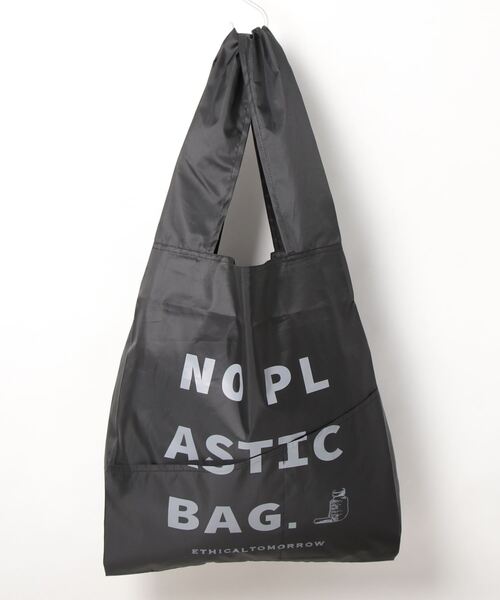 CASA FLINE（カーサフライン）の「【ETHICALTOMORROW】再生PETのBAGでNO PLASTICを叫ぶBAG（エコバッグ/サブバッグ・レディース・ホワイト/チャコールグレー/ライトグレー/ブラック/ネイビー/グレー/レッド/カーキ/オレンジ/ライトブルー/ブルー/ベージュ・FREE）」の14枚目の写真