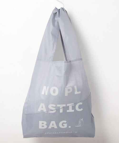 CASA FLINE（カーサフライン）の「【ETHICALTOMORROW】再生PETのBAGでNO PLASTICを叫ぶBAG（エコバッグ/サブバッグ・レディース・ホワイト/チャコールグレー/ライトグレー/ブラック/ネイビー/グレー/レッド/カーキ/オレンジ/ライトブルー/ブルー/ベージュ・FREE）」の17枚目の写真