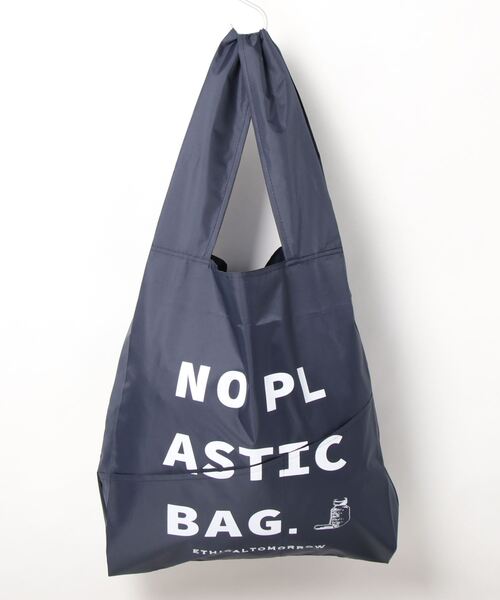 CASA FLINE（カーサフライン）の「【ETHICALTOMORROW】再生PETのBAGでNO PLASTICを叫ぶBAG（エコバッグ/サブバッグ・レディース・ホワイト/チャコールグレー/ライトグレー/ブラック/ネイビー/グレー/レッド/カーキ/オレンジ/ライトブルー/ブルー/ベージュ・FREE）」の20枚目の写真