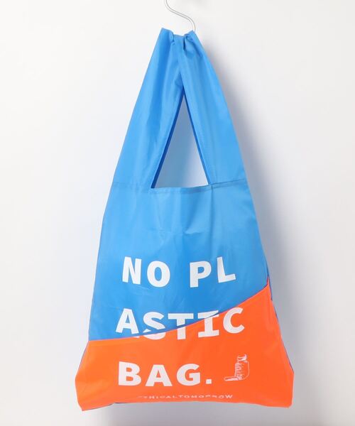 CASA FLINE（カーサフライン）の「【ETHICALTOMORROW】再生PETのBAGでNO PLASTICを叫ぶBAG（エコバッグ/サブバッグ・レディース・ホワイト/チャコールグレー/ライトグレー/ブラック/ネイビー/グレー/レッド/カーキ/オレンジ/ライトブルー/ブルー/ベージュ・FREE）」の21枚目の写真