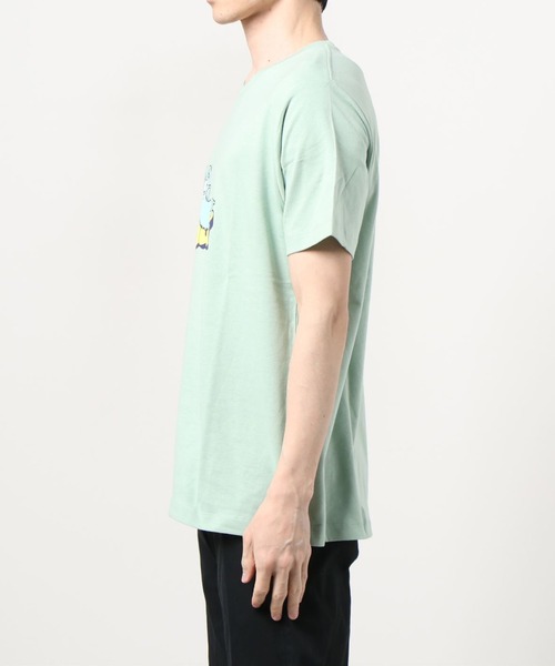 WEGO（ウィゴー）の「WEGO/キャラクターモチーフロゴプリント半袖Tシャツ（Tシャツ/カットソー・メンズ・ホワイト/グリーン系その他/ブルー・MEDIUM/LARGE/SMALL/X-LARGE）」の4枚目の写真
