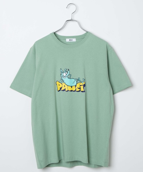 WEGO（ウィゴー）の「WEGO/キャラクターモチーフロゴプリント半袖Tシャツ（Tシャツ/カットソー・メンズ・ホワイト/グリーン系その他/ブルー・MEDIUM/LARGE/SMALL/X-LARGE）」の11枚目の写真